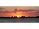 A view of the sunset over the water with the silhouettes of trees in the distance at 13443 Boabadilla Ln, Port Charlotte, FL 33981