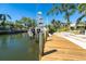 Boat dock on the canal at 1648 Shelburne Ln, Sarasota, FL 34231