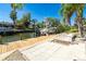 Boat dock and patio area with water view at 1648 Shelburne Ln, Sarasota, FL 34231