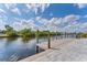 A private dock with water access for boating and recreation at 18610 Ayrshire, Port Charlotte, FL 33981