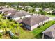 Aerial view of a well maintained home showcasing beautiful landscaping and an inviting backyard at 2572 Sherman Oak Dr, North Port, FL 34289