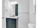 Stylish bathroom vanity with granite countertop, undermount sink, and brushed nickel hardware at 280 Antis Dr, Rotonda West, FL 33947