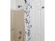 Bathroom shower with neutral-tone shower curtain and mounted shower head at 4410 Warren Ave # 217, Port Charlotte, FL 33953