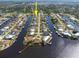Aerial view of waterfront homes with canals and Gulf access at 5266 Cooper Ter, Port Charlotte, FL 33981