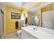 Well-lit bathroom featuring a shower and vanity with ample counter space at 850 Van Gogh Road, Englewood, FL 34223