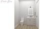 Well-lit powder room featuring a modern vanity, sleek fixtures, and a minimalist design for a clean look at Lot 17 Blk 257 Omela Terrace, North Port, FL 34286