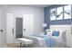 Comfortable bedroom featuring stylish decor, a plush bed, and complementary nightstands with lamps at Lot 18 Blk 284 Wooley Ave, North Port, FL 34287