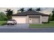 Charming single-story home with a two-car garage, gray stone driveway, and well-manicured lawn at Lot 18 Blk 284 Wooley Ave, North Port, FL 34287