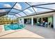 Sparkling pool surrounded by a screened enclosure and patio area for outdoor enjoyment at 115 Australian Dr, Rotonda West, FL 33947