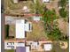 Overhead aerial shot showing the property layout and surrounding residences in detail at 1530 Philip Pl, Englewood, FL 34223