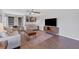 Living room featuring hardwood floors, neutral walls, and modern furnishings at 18 Annapolis Ln, Rotonda West, FL 33947