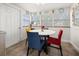 Cozy breakfast area with a table, colorful chairs, and lots of light from the windows at 7035 Duke St, Englewood, FL 34224
