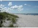 Expansive white sand beach with calm blue waters, framed by lush dune grasses under a sunny sky at 918 Edgewater Dr, Englewood, FL 34223
