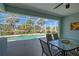 Inviting screened-in pool area with outdoor dining space and views of lush landscaping at 1078 Boundary Blvd, Rotonda West, FL 33947