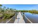 Wooden dock with rope railing leading to the water at 1141 Andrews St, Englewood, FL 34224