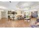 Hardwood floors, tray ceiling, and open-concept design define this living room at 2700 Sheboygan Ave, North Port, FL 34286