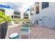The outdoor spa has views of the building and provides a relaxing and enjoyable way to soak up the sun at 2792 N Beach Rd # 301, Englewood, FL 34223