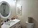 Bathroom with modern vanity, neutral wall paint, and stylish fixtures at 351 Bobby Jones Rd # 351, Sarasota, FL 34232