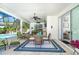 Covered lanai is perfect for outdoor dining or lounging with a view of the pool at 5 Saint John Blvd, Englewood, FL 34223