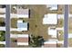 An aerial view showing the property's layout within the community, highlighting the lot and surrounding homes at 6168 Partridge Ave, Englewood, FL 34224