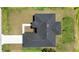 An aerial shot captures the new roof and the nice lot of the property at 166 Bunker Rd, Rotonda West, FL 33947
