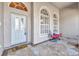 Inviting porch with decorative stone flooring and comfortable seating at 3511 Bay Ridge Way, Port Charlotte, FL 33953