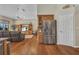 Open floor plan with stainless fridge, entertaining area, and open floor plan makes it ideal for entertaining at 3511 Bay Ridge Way, Port Charlotte, FL 33953