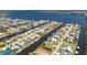Aerial view of waterfront homes with canals and boat docks at 5232 Conner Ter, Port Charlotte, FL 33981