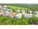 Aerial view of houses with pools and screened patios next to golf course and lake surrounded by a lush, green landscape at 5433 White Ibis Dr, North Port, FL 34287