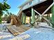 Elevated beach house with wooden stairs, boardwalk, and sturdy stilts, designed for coastal living and access to amenities at 8714 King St, Placida, FL 33946