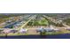 Aerial view of community on the canal, golf course and lake with beautiful scenery at 1167 Rotonda Cir, Rotonda West, FL 33947