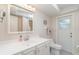 Bathroom features a single sink vanity, medicine cabinet, and walk-in shower at 2140 Carnac St, Port Charlotte, FL 33952