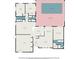 Detailed floor plan showcasing the layout of the house, including bedrooms, bathrooms, pool, and living spaces at 2140 Carnac St, Port Charlotte, FL 33952