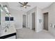 Spacious main bathroom with double sinks, shower, and ample storage at 39 Fairway Rd, Rotonda West, FL 33947