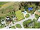 Aerial view of the property lot in a quiet neighborhood at 40 Golfview Ct, Rotonda West, FL 33947