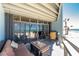 Relaxing balcony featuring outdoor seating and views of the beach and Gulf at 5030 N Beach Rd # 1, Englewood, FL 34223
