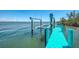 Private dock with a boat lift, offering direct access to the serene waters and a lift for convenience at 6029 Manasota Key Rd, Englewood, FL 34223