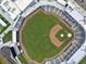 Bird's eye view of baseball stadium with lush green field and neatly arranged seating at 6062 Spinnaker Blvd, Englewood, FL 34224