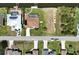 Aerial view showing waterfront homes, manicured lawns, and neighborhood street layout at 9158 Melody Cir, Port Charlotte, FL 33981