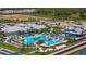 Aerial shot of a community pool and recreational facilities at 9853 Bright Water Dr, Englewood, FL 34223