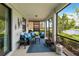 Screened lanai offering serene water views and plenty of seating at 10805 Tarflower Dr # 101, Venice, FL 34293