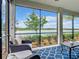 Relax on the screened-in lanai with a picturesque lake view, creating a peaceful retreat at 10805 Tarflower Dr # 101, Venice, FL 34293