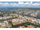 Aerial view features waterfront home with a private pool and boat dock, perfectly situated for enjoying waterfront living at 158 Morgan Se Ln, Port Charlotte, FL 33952