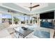 Living room showcasing waterfront views, decorative fish, and an adjacent TV at 158 Morgan Se Ln, Port Charlotte, FL 33952