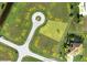 Aerial view highlighting the property lot, neighboring streets, and proximity to nearby amenities at 17456 Belie Way, Punta Gorda, FL 33955