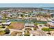 Expansive aerial view of waterfront homes and canals in a residential neighborhood with Gulf access at 1915 Illinois Ave, Englewood, FL 34224