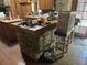 Kitchen area with stone island and butcher block countertop at 1916 Myrtle Ave, Punta Gorda, FL 33950