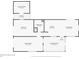 Floor plan featuring a kitchen, living room, bedroom, bonus room, laundry room, and screened patio at 2906 Waterside Dr, Englewood, FL 34224