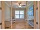 Bright office space featuring a ceiling fan, window, and a peaceful atmosphere perfect for working from home at 35 Medalist Rd, Rotonda West, FL 33947