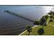 Overhead view of the community dock and waterfront area, highlighting its scenic location at 4410 Warren Ave # 306, Port Charlotte, FL 33953